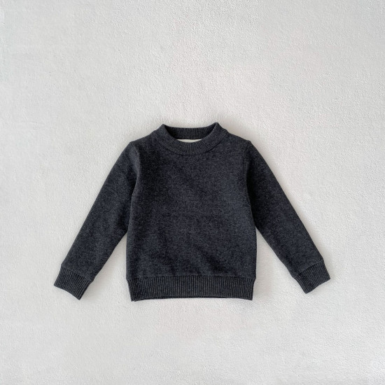 2-10Y Kids Knitted Sweaters Solid Color Pullover Bottoming Tops  Toddler Boutique Clothing  