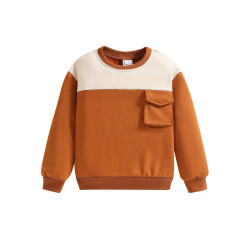 3-8Y Kids Boys Colorblock Pocket Sweatshirts  Trendy Kids Clothing  