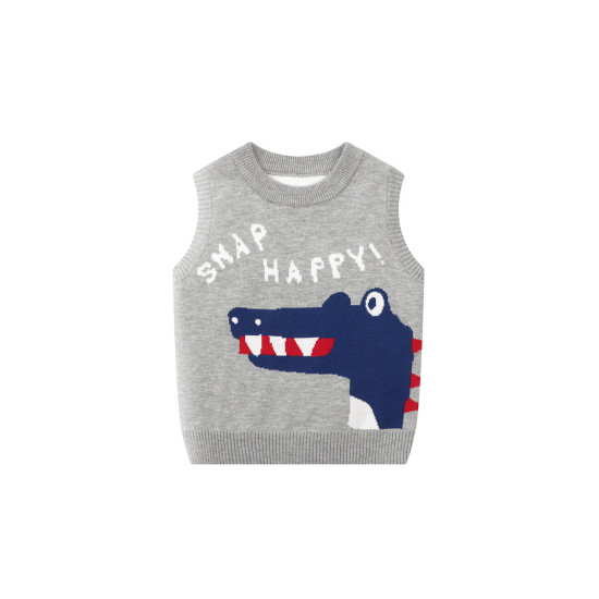 2-7Y Toddler Boys Dino Letter Sweater Vest  Boys Boutique Clothing  