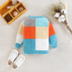9M-5Y Toddler Boys Winter Color Matching Plaid Pullover Knitted Sweater  Boys Clothing  