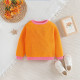 12M-5Y Toddler Contrast Sweater Crewneck Knitted Top Sweater  Toddler Boutique Clothing  
