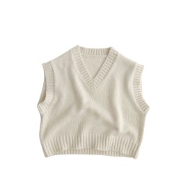 9M-6Y Toddler Solid Color Knitted Vest Sweater  Toddler Boutique Clothing  