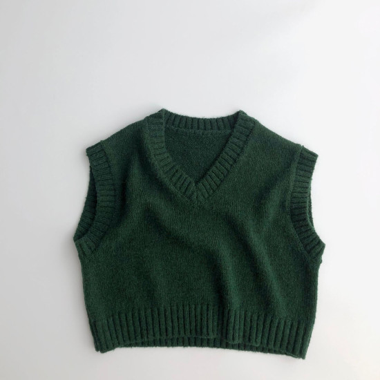 9M-6Y Toddler Solid Color Knitted Vest Sweater  Toddler Boutique Clothing  