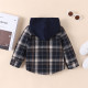 3-7Y Toddler Boys Long Sleeve Hooded Plaid Jackets  Boys Clothing  