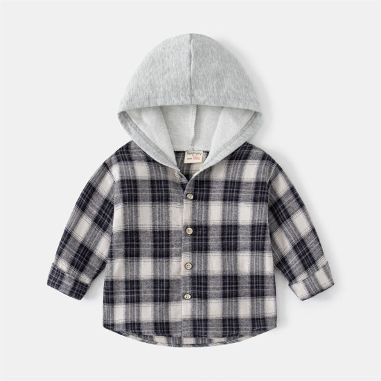 18M-6Y Toddler Boys Plaid Hooded Jackets  Boys Boutique Clothing  