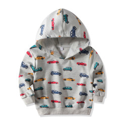9M-4Y Toddler Boys Car Print Hooded Sweatshirts  Boys Clothing  
