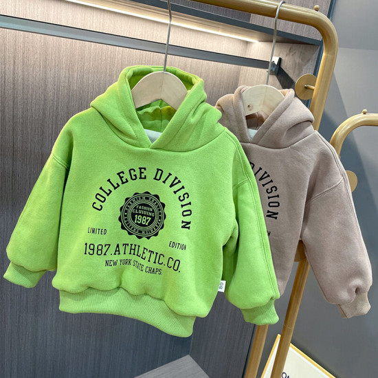 9M-4Y Letter Print Long Sleeve Hoodie With Hat  Kids Boutique Clothing  