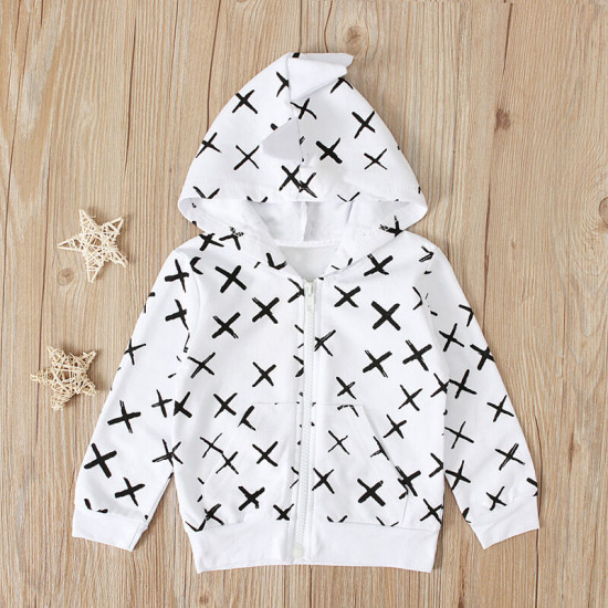 9M-3Y Baby Boys Long Sleeve Dinosaur Hooded Zip-Up Jacket  Boys Clothing  