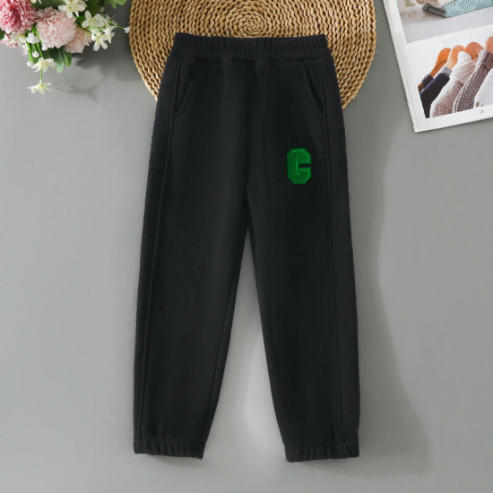 3-10Y Kids Boys Fleece Casual Sweatpants Letter C  Kids Boutique Clothing  