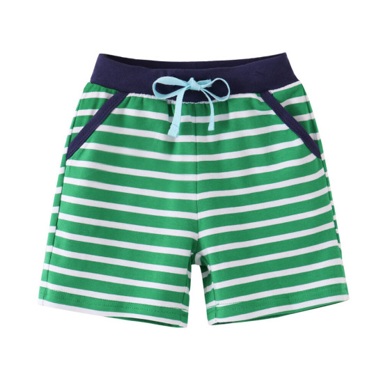 18M-7Y Toddler Boys Green Striped Shorts  Boys Boutique Clothing  