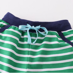18M-7Y Toddler Boys Green Striped Shorts  Boys Boutique Clothing  