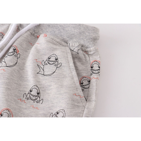 18M-7Y Toddler Boys Shark Print Track Shorts  Boys Clothing  