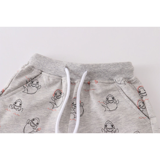 18M-7Y Toddler Boys Shark Print Track Shorts  Boys Clothing  