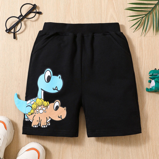 2-7Y Toddler Boys Summer Dinosaur Cartoon Print Shorts  Boys Clothing  