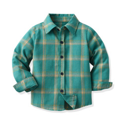 18M-7Y Toddler Boys Plaid Long Sleeve Shirt White Trousers Gentleman Suit  Boys Clothing  