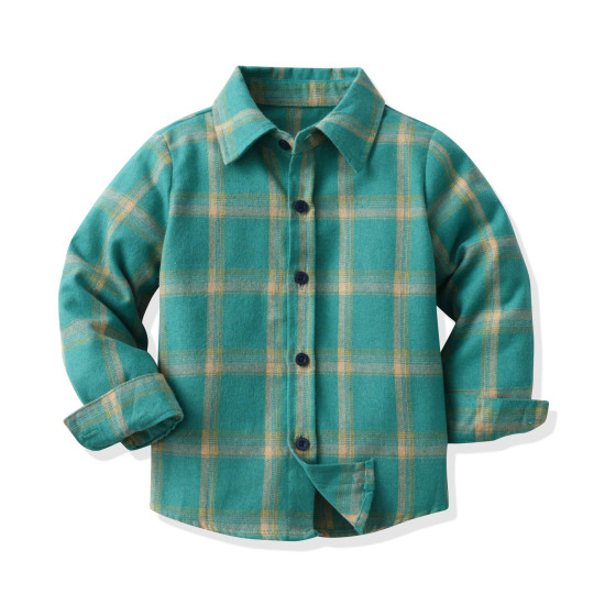 18M-7Y Toddler Boys Plaid Long Sleeve Shirt White Trousers Gentleman Suit  Boys Clothing  