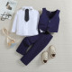 18M-7Y Toddler Boys Vest Suit Shirt Trousers Gentleman 3 Piece Set  Boys Clothing  