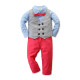 18M-7Y Toddler Boys Vest Suit Shirt Trousers Gentleman 3 Piece Set  Boys Clothing  