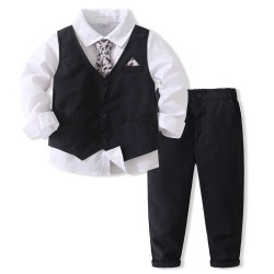 9M-5Y Toddler Boys Three Piece Suit Sets Shirts & Vest & Pants  Boys Clothing  