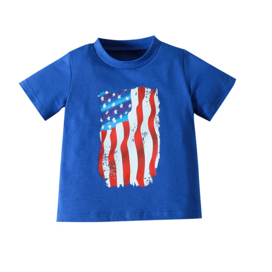 18M-6Y Toddler Independence Day Flag Print T-Shirt  Toddler Boutique Clothing  
