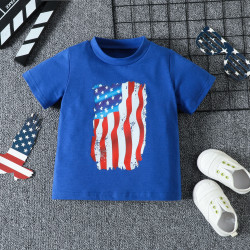 18M-6Y Toddler Independence Day Flag Print T-Shirt  Toddler Boutique Clothing  