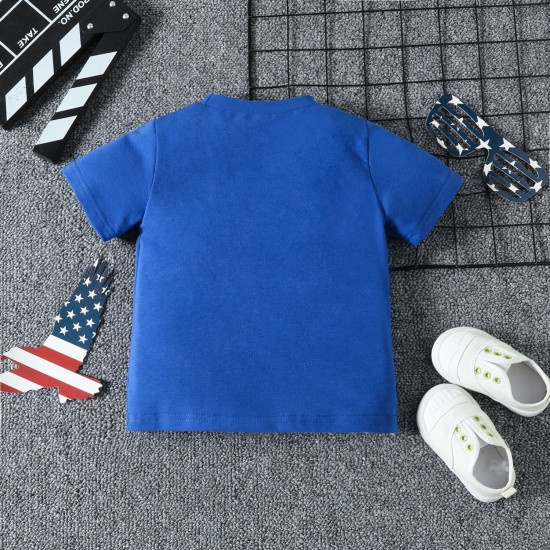 18M-6Y Toddler Independence Day Flag Print T-Shirt  Toddler Boutique Clothing  