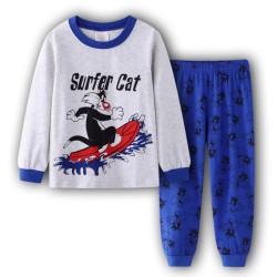 18M-6Y Toddler Boys Long-Sleeved Car Animal Sports Plane Long-Sleeved Loungewear Set  Boys Clothing  