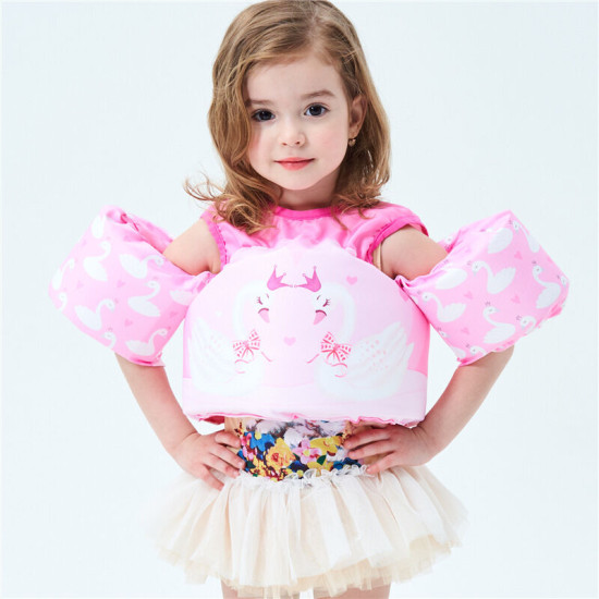 2-6Y Life Jackets For Kids Cute Cartoon Style  Kids Swim Vest  Ring Swimming Accessory  