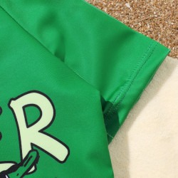 18M-5Y Toddler Boys 2 Piece Swimsuit Sets Letter Crocodile Print Tops And Shorts  Boys Clothing  