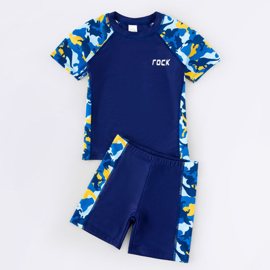 3-10Y Kids Boy Swimwear & Beachwear Camouflage Quick-Drying Split  Clothing Kidswear  