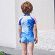2-6Y Color Matching One Piece Swimsuit Short Sleeve Cartoon Pattern Cute  Toddler Boy Clothes  