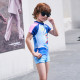 2-6Y Color Matching One Piece Swimsuit Short Sleeve Cartoon Pattern Cute  Toddler Boy Clothes  