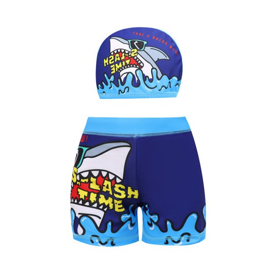 3-9Y Kid Boys Cartoon Animal Diving Swim Shorts And Hats  Clothing Kidswear  