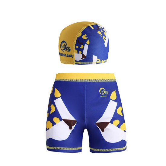 3-9Y Kid Boys Cartoon Animal Diving Swim Shorts And Hats  Clothing Kidswear  