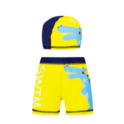 3-9Y Kid Boys Cartoon Animal Diving Swim Shorts And Hats  Clothing Kidswear  