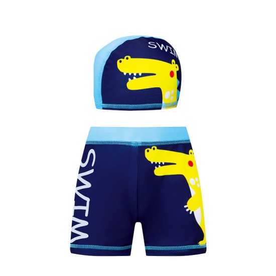 3-9Y Kid Boys Cartoon Animal Diving Swim Shorts And Hats  Clothing Kidswear  