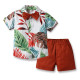 9M-6Y Toddler Boys Sets Tropical Print Shirts & Shorts  Boys Clothes  