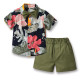 9M-6Y Toddler Boys Sets Tropical Print Shirts & Shorts  Boys Clothes  