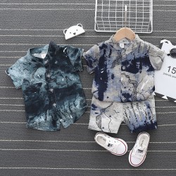 9M-4Y Tie-Dye Print Shirts And Shorts  Toddler Boy Clothes  