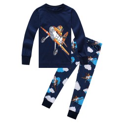 18M-6Y Toddler Boys Nightwear Sets Airplane Digger Pattern Pullover & Pants  Boys Clothing  