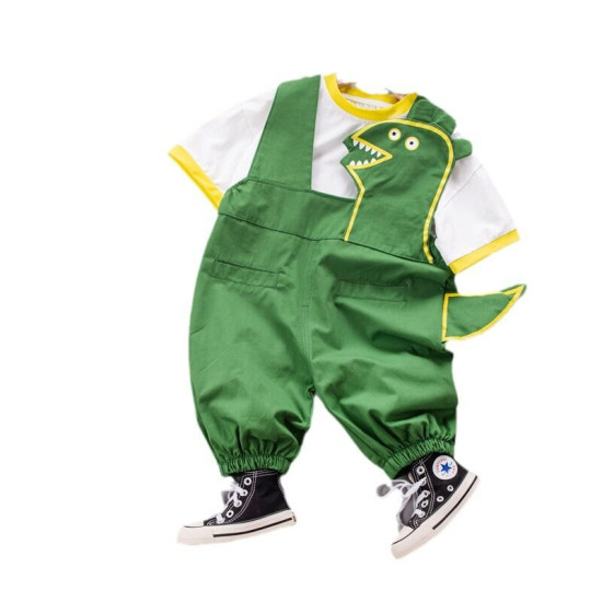 12M-5Y Toddler Boys Sets T-Shirts And Dinosaur Overalls  Boys Clothes  