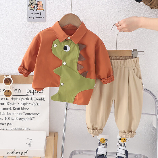 12M-6Y Toddler Boys Sets Dinosaur Shirts And Pants  Boys Clothing  