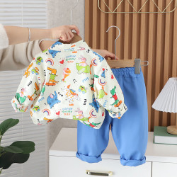 12M-5Y Toddler Boys Cartoon Print Two-Piece Set Shirts Pants  Boys Clothing  