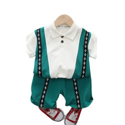 12M-5Y Toddler Boys Contrast Set Polo Shirts And Pants  Boys Clothing  