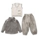 12M-5Y Toddler Boys 3pcs Solid Color Pocket Sweater Sets  Boys Clothing  