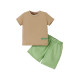 9M-6Y Toddler Boys Letter Print T-Shirts Shorts Two-Piece Set  Boys Clothing  