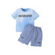 9M-6Y Toddler Boys Letter Print T-Shirts Shorts Two-Piece Set  Boys Clothing  
